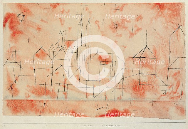 City with gothic cathedral (Stadt mit gotischem Muenster), 1925.