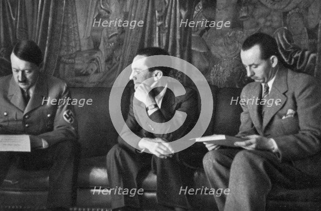 Adolf Hitler in the Reich Chancellery, Berlin, Germany, 1936. Artist: Unknown