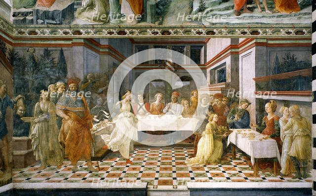 The Feast of Herod (Stories of Saint Stephen and Saint John the Baptist), Between 1452 and 1465. Creator: Lippi, Fra Filippo (1406-1469).