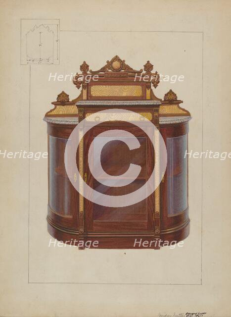 China Closet, c. 1937. Creator: Edward L Loper.