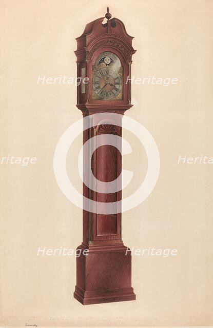 Clock, c. 1939. Creator: Isidore Sovensky.