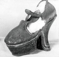 Shoe, France, 18th century. Creator: Unknown.