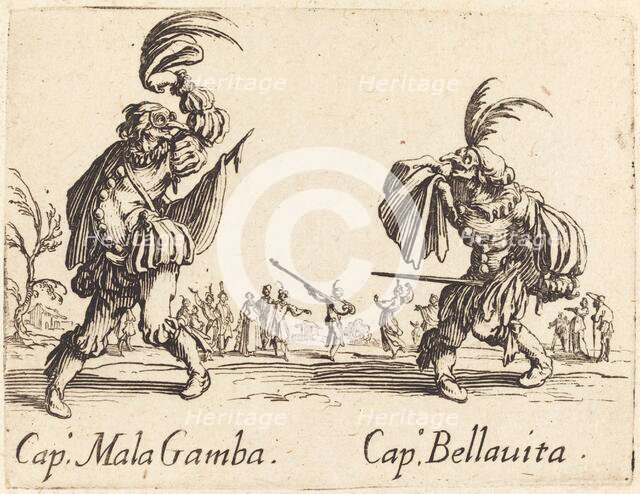 Cap. Mala Gamba and Cap. Bellavita, c. 1622. Creator: Jacques Callot.