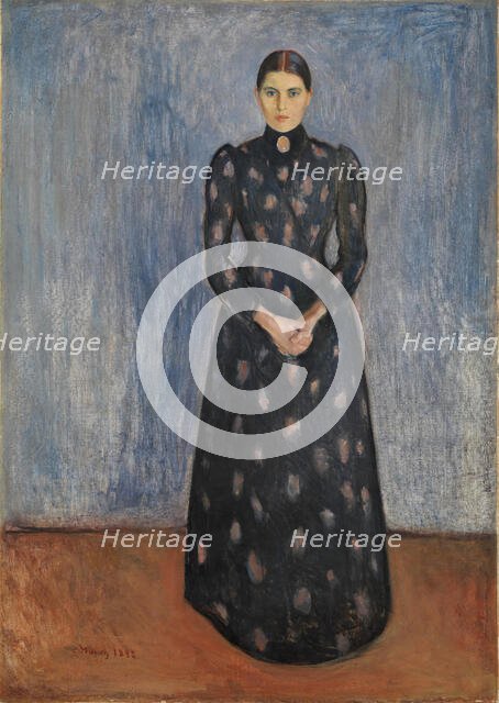 Inger in Black and Violet, 1892. Creator: Edvard Munch.