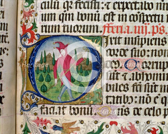 Jester, miniature in a Breviary.