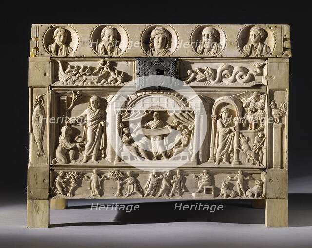 The Lipsanothek (reliquary) of Brescia, Second half of the 4th century. Creator: Frühchristliche Kunst.