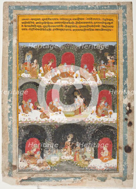 The Reversal of Roles, Episodes from the Krishna Lila (The Play of Krishna)..., c1725. Creator: Unknown.