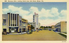 Biscayne Boulevard, Miami, Florida, USA, 1938. Artist: Unknown