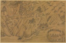 Dwelling in the Longmian ("Sleeping Dragon") Mountains, 1100s-1200s. Creator: Li Gonglin (Chinese, c. 1049-1106), follower of.