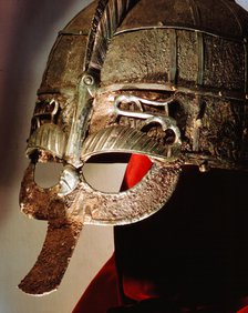Anglo-Saxon helmet from the Sutton Hoo Treasure, 7th Century. Artist: Unknown