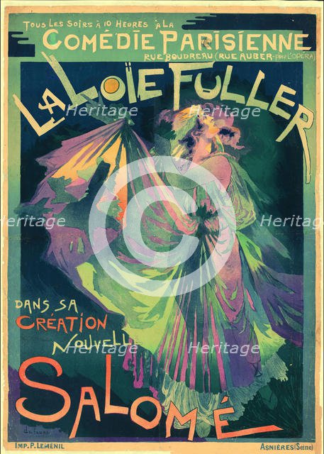 Loïe Fuller as Salomé, 1895. Creator: Feure, Georges de  .