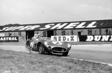 Carroll Shelby driving Aston Martin DBR1, TT race, Goodwood, Sussex, 1959. Artist: Maxwell Boyd