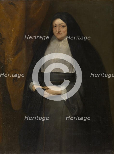 Portrait of Infanta Isabella Clara Eugenia of Spain (1566-1633) as a nun, 1620s. Creator: Dyck, Sir Anthony van (1599-1641).
