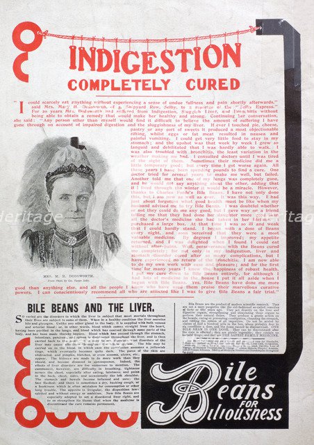 Bile Beans advert, 1903. Artist: Unknown