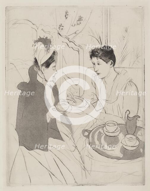 Afternoon Tea Party, 1890-1891. Creator: Mary Cassatt.