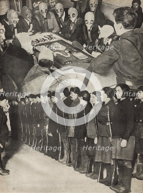 Osoaviakhim. Illustration from USSR Builds Socialism, 1933. Creator: Lissitzky, El (1890-1941).