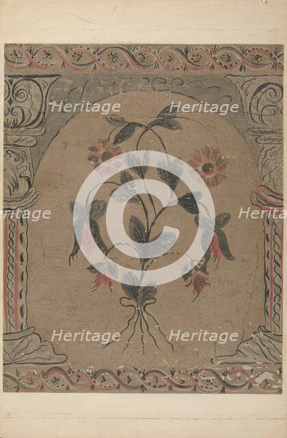 Hand Painted Wall (Detail), c. 1939. Creator: Martin Partyka.