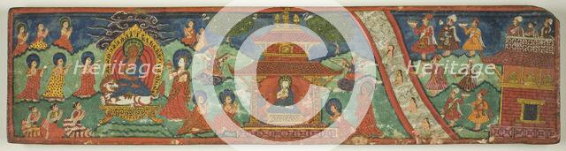 One of a Pair of Magical Charms (Dharani) Manuscript Covers, 18th century. Creator: Unknown.