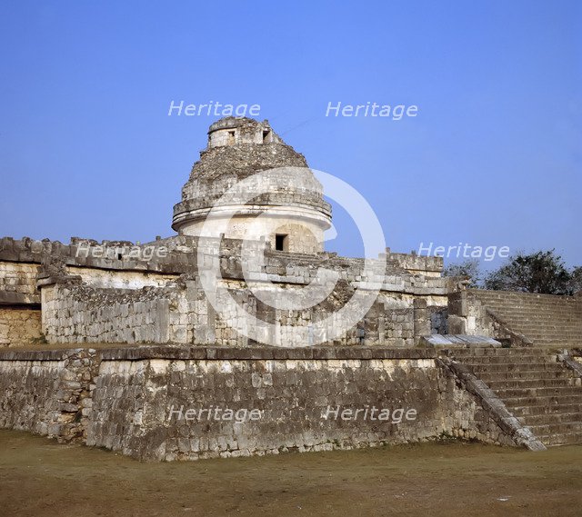 Chichen Itza, ruins in the main and ancient Mayan city, the Observatory.