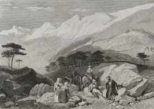 Cedars, Mount Lebanon, 1840. Creator: Charles Nicolas Ransonnette.