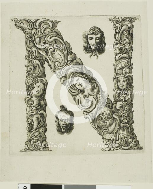Letter N, 1630. Creator: Pierre Aubry.