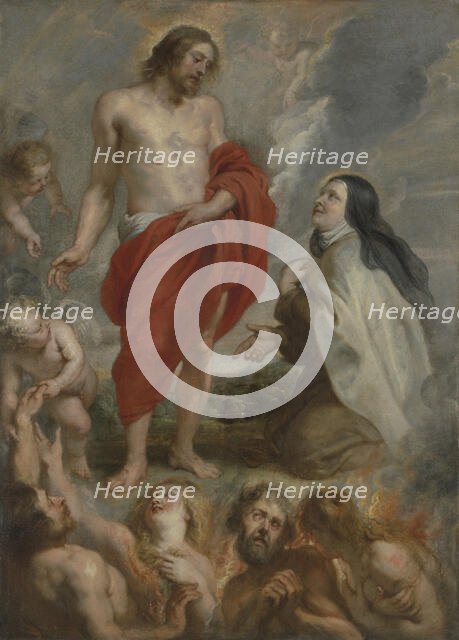 Saint Teresa of Ávila Interceding for Bernardino de Mendoza in Purgatory, 1630-1635. Creator: Peter Paul Rubens.