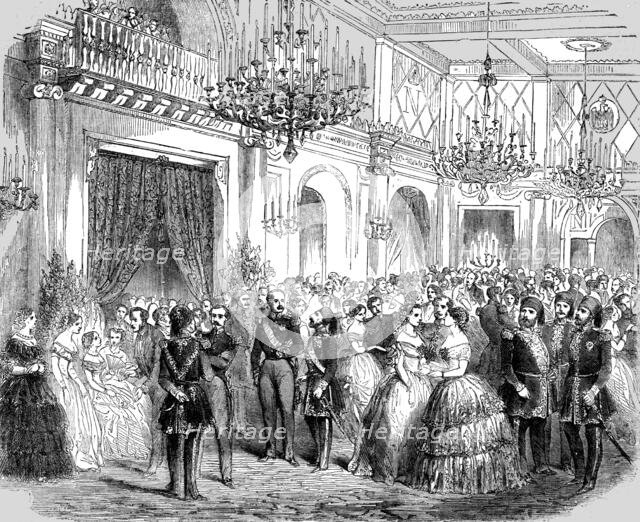 'Grand Ball given by the French Ambassador at Constantinople', 1854. Creator: Unknown.