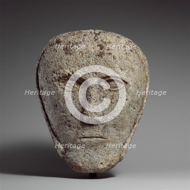 Head of a Man Wearing a Cap or Helmet, Celtic, possibly 2nd-3rd century. Creator: Unknown.