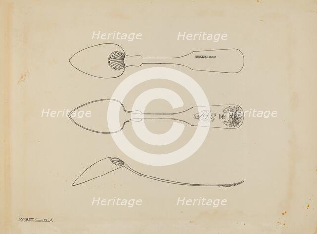 Silver Spoon, c. 1938. Creator: Kalamian Walton.