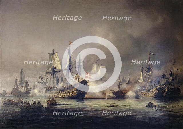 Scene from the Battle of Køge Bay, 1677, (1855).  Creator: Anton Melbye.