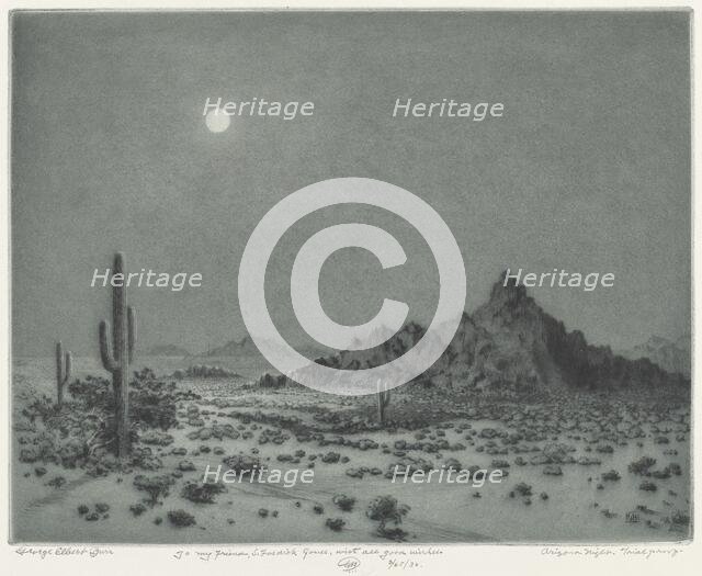 Arizona Night, 1930. Creator: George Elbert Burr.
