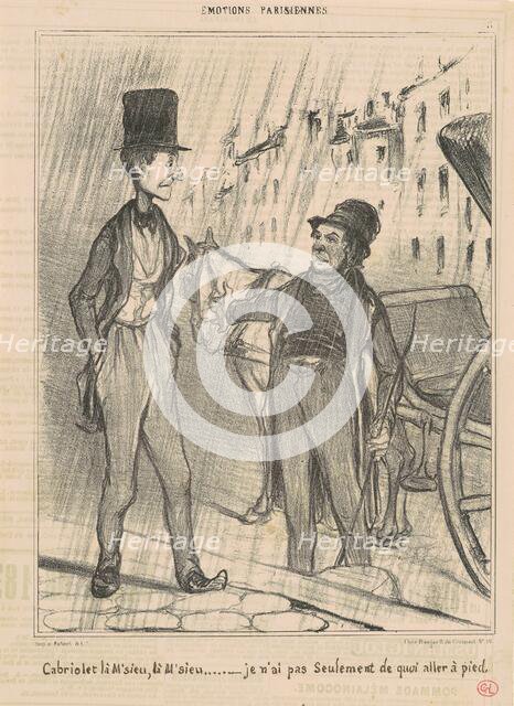 Cabriolet là M'sieu, là M'sieu..., 19th century. Creator: Honore Daumier.