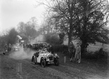 Austin Ulster of HG Conway at the Sunbac Colmore Trial, near Winchcombe, Gloucestershire, 1934. Artist: Bill Brunell.