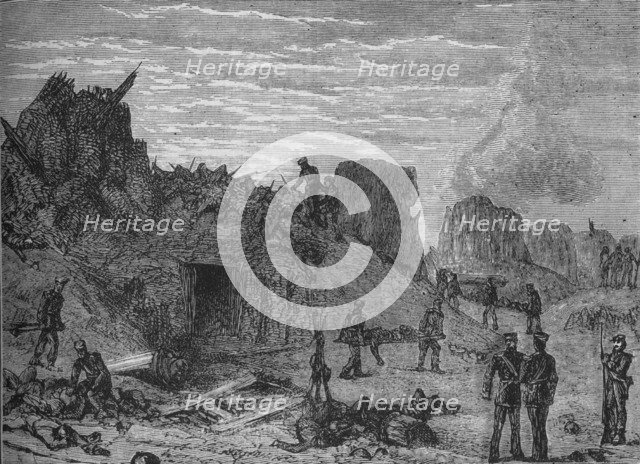 'Interior of the Redan after its Capture', c1880. Artist: Unknown.