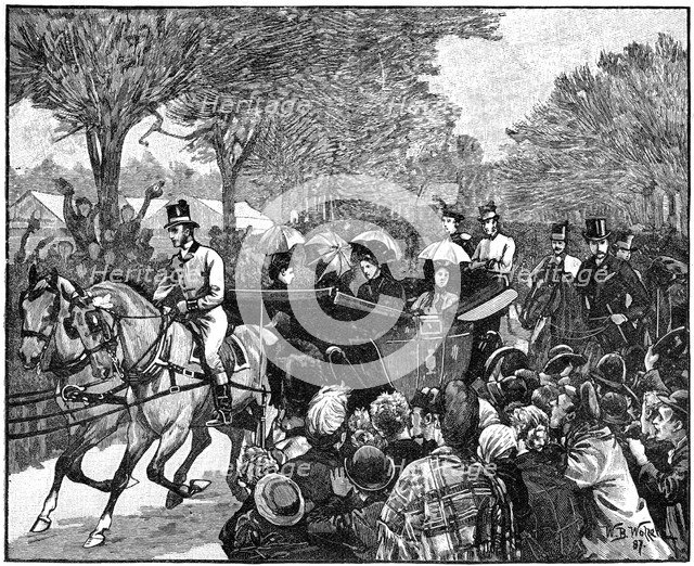 The Queen's visit to Victoria Park, London, 1887, (1900).Artist: William Barnes Wollen