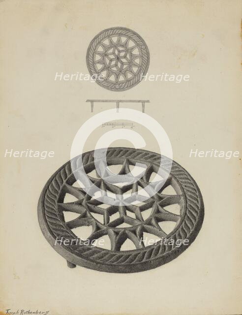 Trivet, c. 1937. Creator: Joseph Rothenberg.