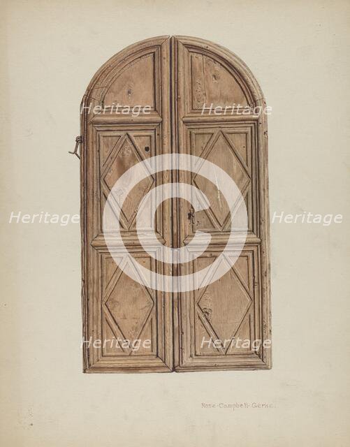 Cabinet Doors, c. 1939. Creator: Rose Campbell-Gerke.