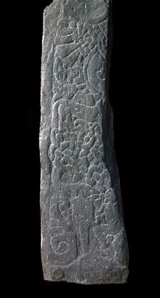 Viking cross-slab showing the story of Sigurd. Artist: Unknown