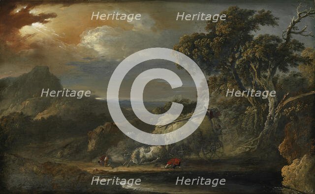A Stormy landscape, 1740-1774. Creator: Christian Wilhelm Ernst Dietrich.