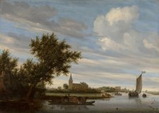 River View with Church and Ferry. Creator: Salomon Ruysdael.