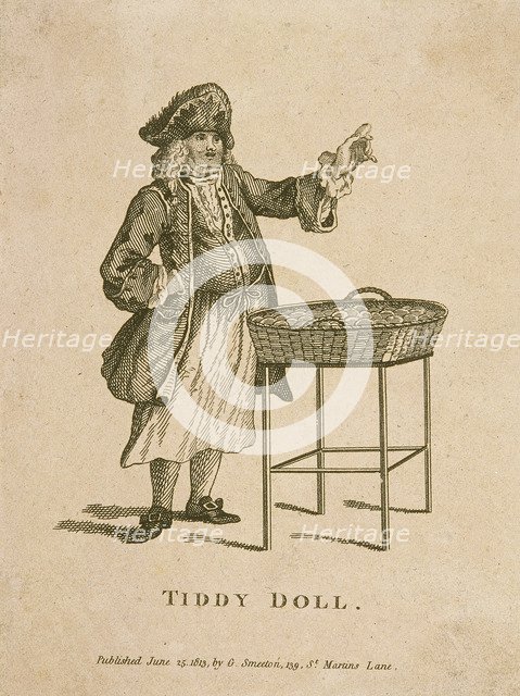 'Tiddy Doll', Cries of London, 1813. Artist: Anon