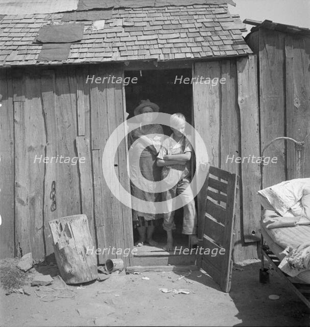 People living in miserable poverty, Elm Grove, Oklahoma County, Oklahoma, 1936. Creator: Dorothea Lange.