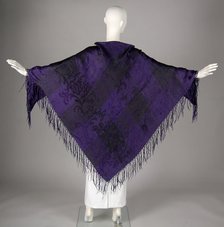 Mourning shawl, American, 1840-60. Creator: Unknown.