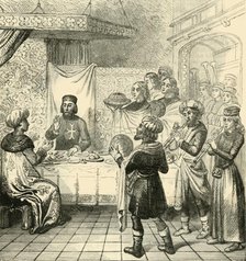 'Zizim Dining with the Grand Master of Rhodes', 1890.   Creator: Unknown.