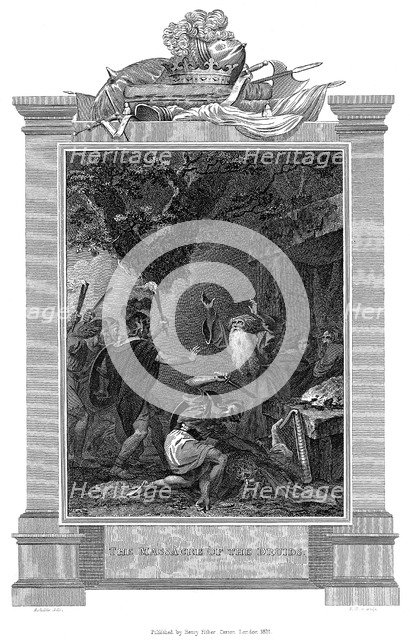 English Druids being massacred by Roman soldiers, c50 AD (c1820). Artist: Unknown