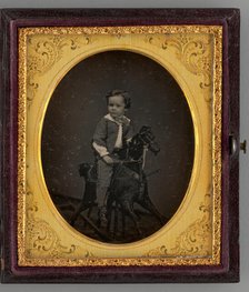 Untitled (Portrait of a Child on a Rocking Horse), 1862. Creator: Alexander Hesler.