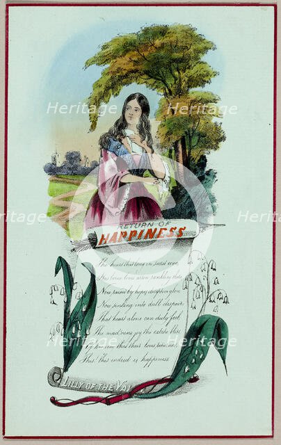 Return of Happiness (valentine), c. 1840. Creator: Unknown.