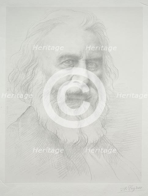 Portrait of Henry Wadsworth Longfellow (2nd Plate). Creator: Alphonse Legros (French, 1837-1911).