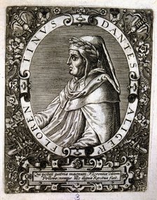 Dante Alighieri (1265-1321), Italian poet, engraving.