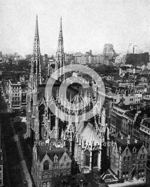 St Patrick's Cathedral, New York City, USA, c1930s. Artist: Ewing Galloway